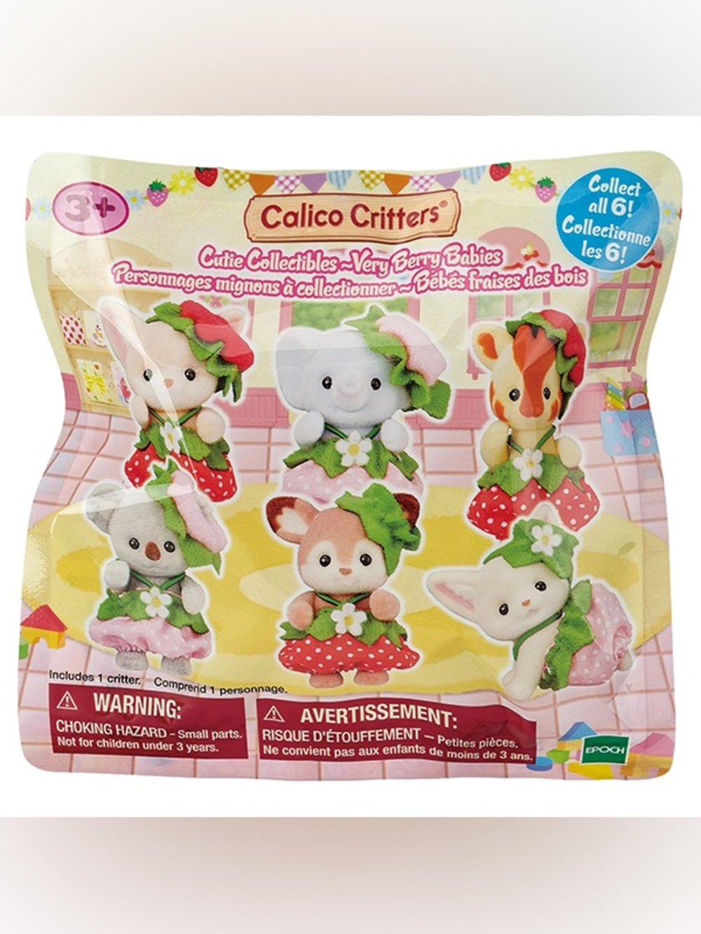 Opened Calico Critters Very Berry Babies Sitting Fox